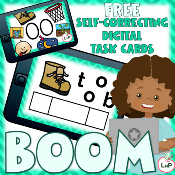 Preview of FREE Boom Cards OO Diphthongs Word Building, Segmenting, and Spelling