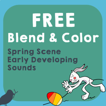 Preview of FREE Boom Cards and Printable Coloring Activity: Spring Early Developing Sounds