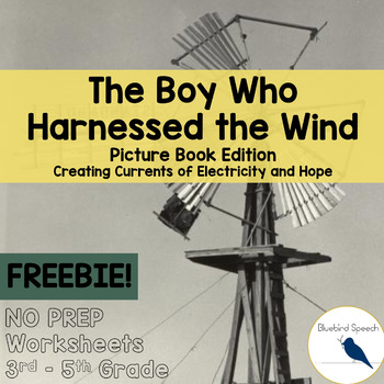 Preview of FREE Boy Who Harnessed the Wind: Core Language in Speech Therapy#kindnessnation