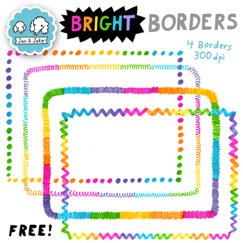 FREE Bright Rainbow Border Clipart | Rainbow Page Borders Clip Art Frames