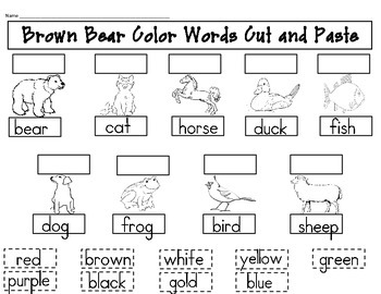 Preview of Brown Bear Brown Bear  Sight Words Activity