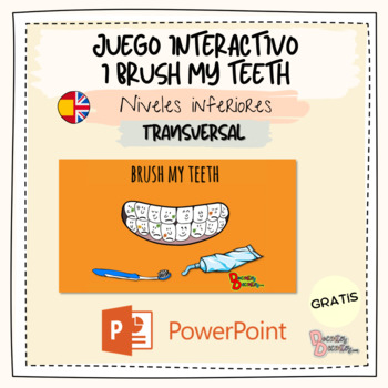 Preview of FREE I Brush my Teeth SMART BOARD Game - Me lavo los dientes (Eng/Esp)