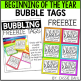 FREE Bubble Tags - Beginning of the Year