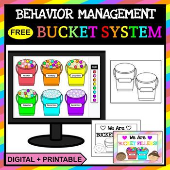Preview of FREE Bucket Filler Behavior Management Strategy for Distance Learning