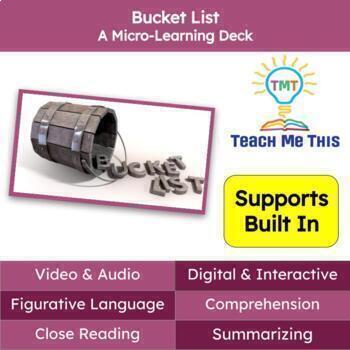 Preview of FREE Bucket List Figurative Language Reading Passage and Activities