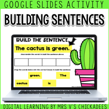 Preview of FREE Building Sentences Digital Activity for Google Slides | Distance Learning