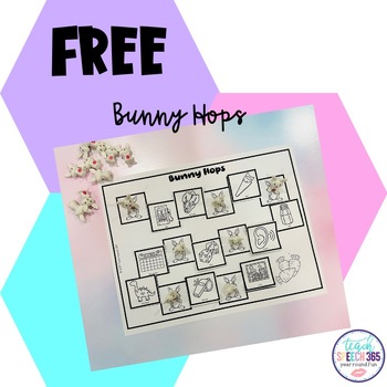 Preview of FREE Bunny Hops (Speech Therapy, Articulation)