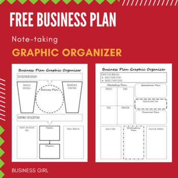 FREE Business Plan Note-Taking Graphic Organizer by Business Girl