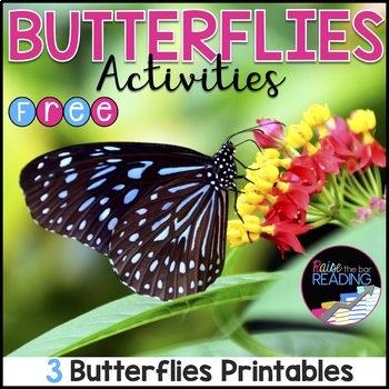 Preview of FREE Butterflies Activities - Insects Unit or Informational Text Activities