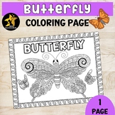 Butterfly Insect Zentangle Coloring Page Zen Doodle Colori