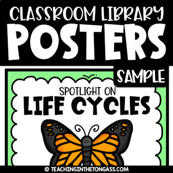 Preview of Free Butterfly Life Cycle Books Display Poster