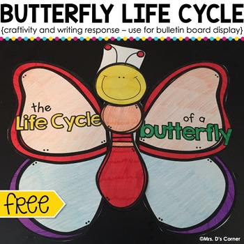 Preview of FREE Butterfly Life Cycle Craftivity and Writing Response
