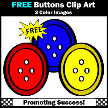 Preview of FREE Button Clip Art for Math Manipulatives Primary Colors Moveable Clipart  SPS