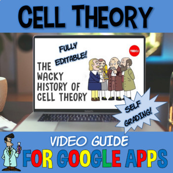 Preview of FREE CELL THEORY BIOLOGY middle grades SELF-GRADING digital Google apps EDITABLE