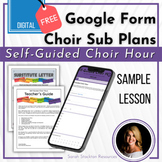 FREE CHOIR SUB PLANS Self-Guided Choir Hour Sample Lesson 