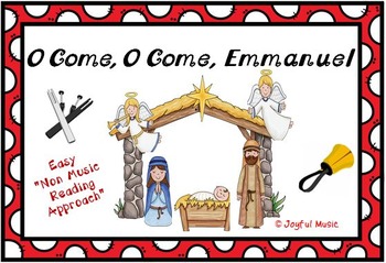 Preview of FREE CHRISTMAS HYMN Easy Tone Chimes & Bells O COME, O COME, EMMANUEL