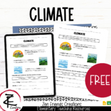 FREE - CLIMATE Worksheet/Water Cycle/Google Classroom/Dist