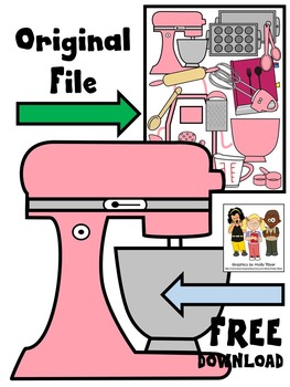 Preview of FREE CLIP ART * BAKING CLIP ART * PINK
