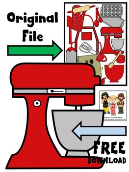 Preview of FREE CLIP ART * BAKING CLIP ART * RED