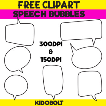 Preview of FREE CLIPART Speech Bubbles Dialog Boxes