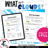 FREE - CLOUDS Worksheet/Water Cycle/Google Classroom/Dista