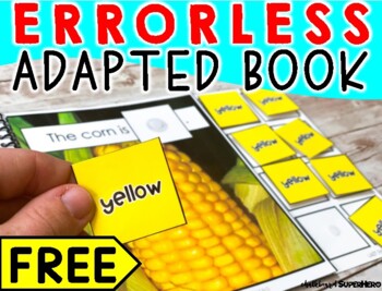 Preview of FREE COLOR Errorless Adapted book: YELLOW