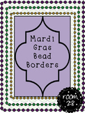 FREE COMMERCIAL USE "Mardi Gras"  Dot Bead Borders