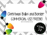 FREE COMMERICAL USE: Christmas Bulbs & Borders