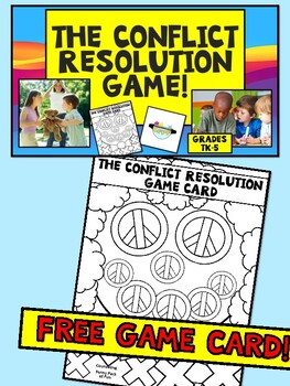 Preview of FREE CONFLICT RESOLUTION Game gamecard; Grades K-5th