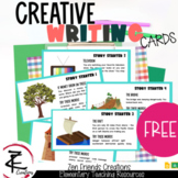FREE - CREATIVE WRITING CARDS/Google Classroom/Distance Le
