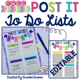 FREE Editable To Do List for Post it Notes