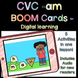 FREE CVC Boom Cards -am Word Family  | Rhyming Words