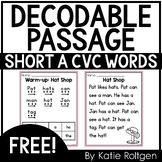 FREE CVC Decodable Passage for Kindergarten