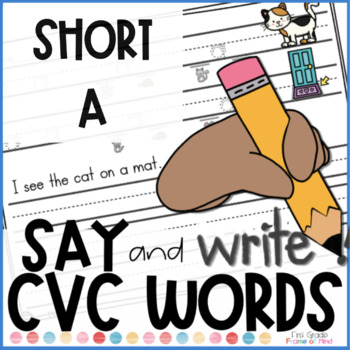 Preview of FREE CVC SHORT A words small group writing activities
