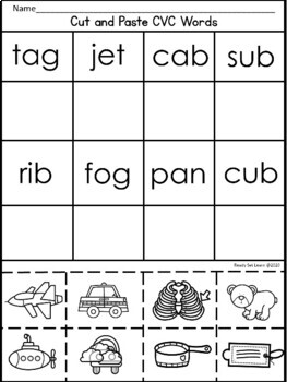 FREE CVC WORKSHEETS AND ACTIVITY by ready set learn | TpT