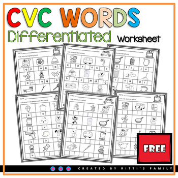 Preview of FREE-CVC Words Short Vowels A E I O U and Alphabet Letter Sounds Practice