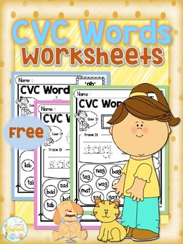 Preview of FREE CVC Words Worksheets