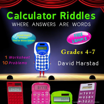 Preview of FREE - Math: Calculator Riddles - Fun Math Worksheets