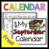 FREE Calendar Notebook - Kindergarten. and First Grade Mor