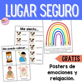 Preview of FREE Calming Down Spanish Posters | SEL & Bilingual Ed.