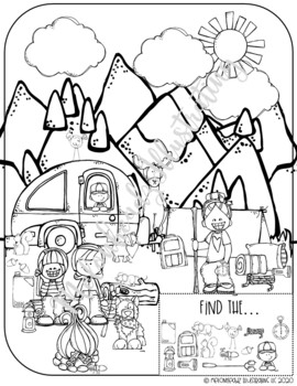 girl scout camping coloring pages