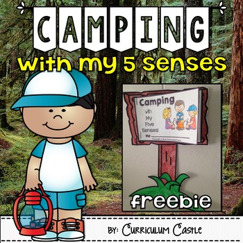 Preview of FREE Camping & My Five Senses Craftivity