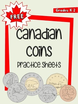 Preview of FREE Canadian Money (Coins) Practice Sheets