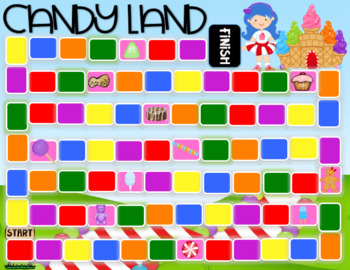 Candy Land Pink Cards And Game Board By Teaching With Mel D Tpt