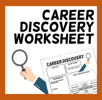 Preview of Career Exploration Worksheet | Middle & High School