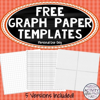 Preview of FREE Cartesian Coordinate Plane Graph Paper Templates (Personal use only)