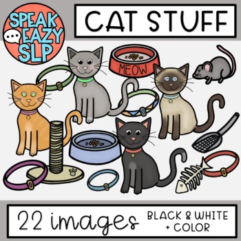 Preview of FREE Cat Clip Art • SpeakEazySLP