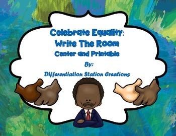 Preview of FREE!  Celebrate Equality: Count and Write the Room! Martin Luther King, Jr.