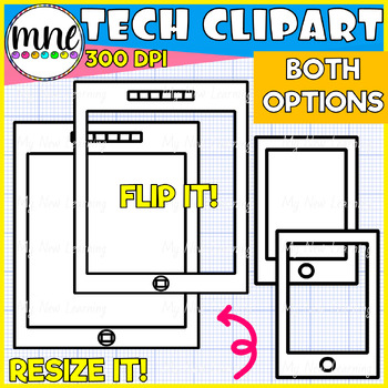 FREEBIE Cellphone Tablets iPad Clip Art by My New Learning | TpT