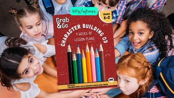 Preview of FREE Character Building Lesson Plans K-2 Ready-To-Use (9 weeks) - SET 03